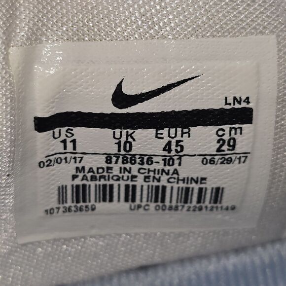 Nike Lebron XIV 14 Low Men's Size 11 White Basketball Sneakers (878636-101) - Picture 9 of 9